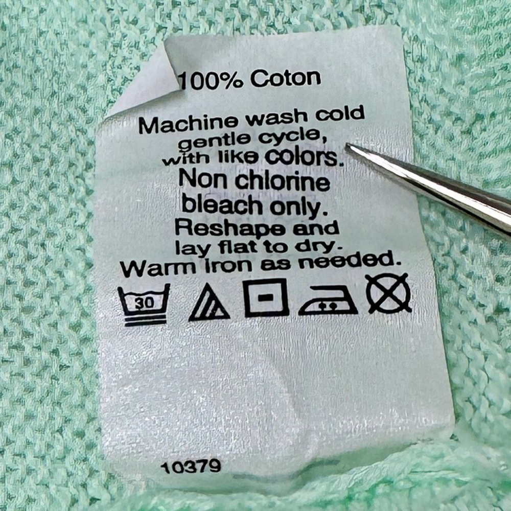 100% Cotton Short Sleeve Knit Top in Mint Green J. Crew Factory Medium - Picture 8 of 8